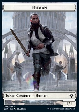 Human Token // Treasure Token (Commander: Ikoria)