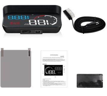 ДИСПЛЕЙ ПРОЕКТОР LED LCD HUD OBD2 M10 ЧАСЫ