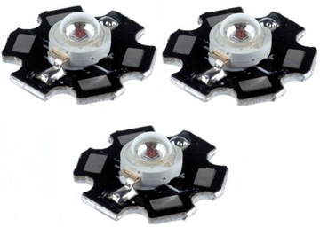 DIODA Power LED 1W GREEN zielona PCB-3 sztuk
