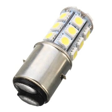 ŻARÓWKA LED MOTOCYKL MOTOR BA20D H6 S2 27 SMD 5050