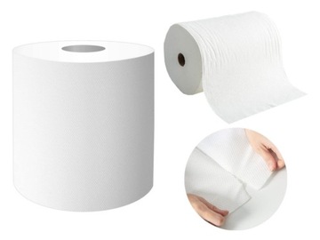 Промышленное БУМАЖНОЕ ПОЛОТЕНЦЕ ДЛЯ ЧИСТКИ белая целлюлоза рулон 2 шт. 200 м
