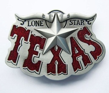 Texas czerwony gwiazda western klamra do paska