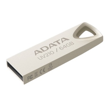Флешка ADATA UV210 64 ГБ USB 2.0, металл 64 ГБ