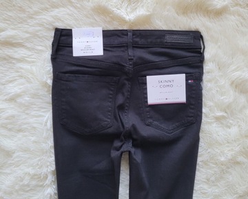 TOMMY HILFIGER Skinny Como Heritage W33 L28 czarne