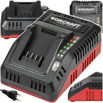 SZYBKA ŁADOWARKA DO BATERII AKUMULATORÓW AKU WORCRAFT 20V 4.5A