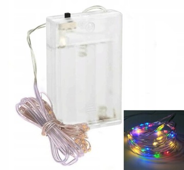 DEKORACYJNE LAMPKI 30LED DRUCIK CHOINKA NA BATERIE