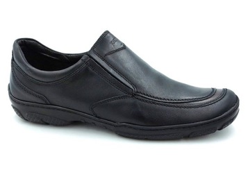 Buty Męskie Wsuwane SKÓRA JOKER 213 CZARNY 40