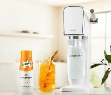 Набор SodaStream Saturator Terra Black + 2 бутылки Fuse 1 л + сироп Миринда