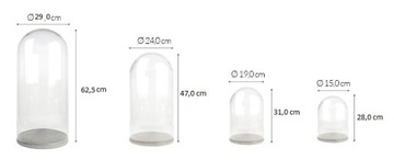 СТЕКЛЯННАЯ ЛАМПА НА БЕТОННОМ ОСНОВАНИИ - Ø24 x 46,5 см