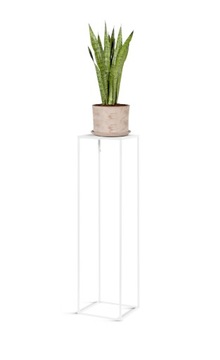 Kwietnik stojak na kwiaty loft biały 100 cm
