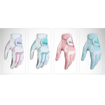 Женские перчатки для гольфа, крутые и удобные, с эластичной манжетой, розовые, белые, XL