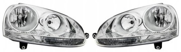 VW GOLF V JETTA REFLEKTOR HALOGEN GŁÓWNY LEWY + PRAWY HOMOLOGACJA EU