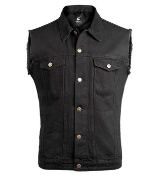 kamizelka DENIM VEST black jeansowa [S]