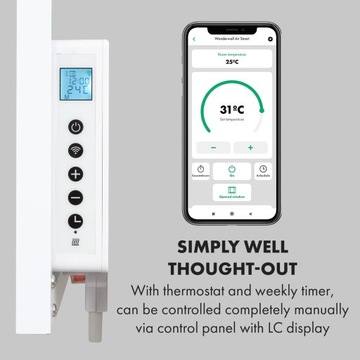 ИНФРАКРАСНАЯ НАГРЕВАТЕЛЬНАЯ ПАНЕЛЬ KLARSTEIN ИЗЛУЧАЮЩИЙ ОБОГРЕВАТЕЛЬ 500 Вт SMART