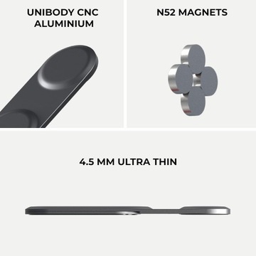 Универсальный магнитный держатель для смартфона, крепящийся к ноутбуку.