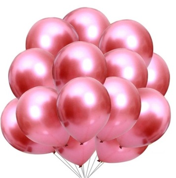 BALONY CHROMOWANE ROSE GOLD GLOSSY 50 szt