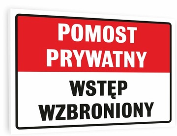 Tabliczka POMOST PRYWATNY