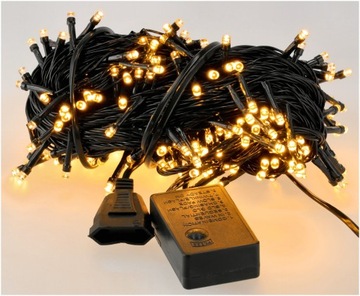 Рождественские елочные огни 300 светодиодов на цепочке теплого цвета для использования в помещении и на открытом воздухе WW 22 м