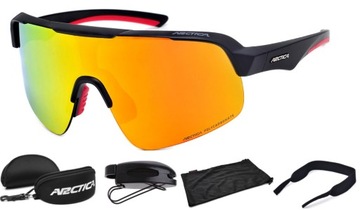 OKULARY ARCTICA S-339B DUŻE LUSTRZANKI ROWEROWE + GRATISY