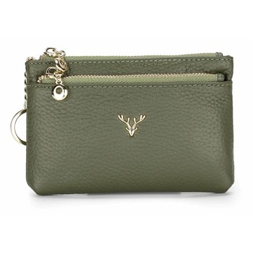 Fashion Coin Purse Ladies Real Leather Wallets Coin Pouch with Zipper