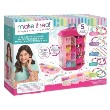 Make It Real 5v1 Activity Tower Dóza s korálky, hračka