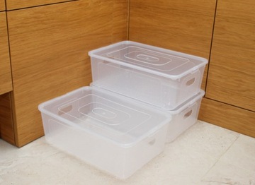 4x КОРОБКА-ОРГАНИЗАТОР ДЛЯ ОБУВИ С КРЫШКОЙ