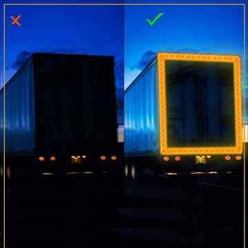 Лента самоклеящаяся светоотражающая контурная желтая 1м предупреждающая 5х5см