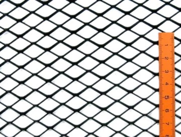 Серебряная сотовая сетка для бампера 30x10 мм.