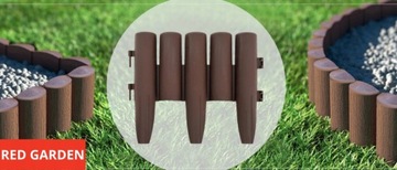 GARDEN PALISADE бордюр садового газона 280 см x 24 см КОРИЧНЕВЫЙ ВЫСОКИЙ
