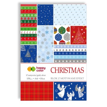 Blok CHRISTMAS Papier świąteczny A4 10 kartek 150g