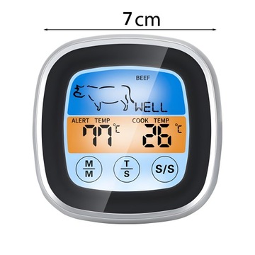 КУЛИНАРНЫЙ КУХОННЫЙ ТЕРМОМЕТР ДЛЯ МЯСА, РЫБЫ-ГРИЛЬ ДЛЯ КОПИЛНИ 250°C С ЗОНДОМ