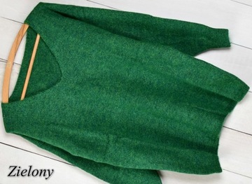 993 CIEPŁY MIŁY W DOTYKU MIĘCIUTKI SWETER dekolt V