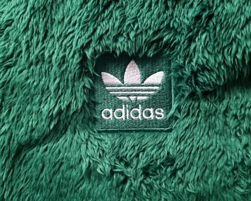 ADIDAS ORIGINALS ESSENTIALS + СПОРТИВНАЯ КУРТКА ИЗ ПУШИСТОГО ФЛИСА СВИТШОТ МИШКА XL