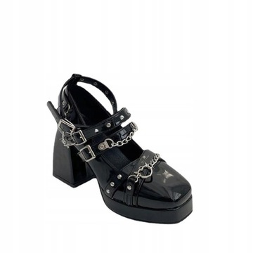 Black Mary Jane Lolita shoes High heels 35/40