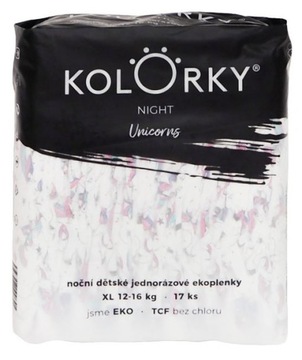 Подгузники Kolorky NIGHT XL 12-16 кг 17 шт ЭКО - Впитывается до 12 часов