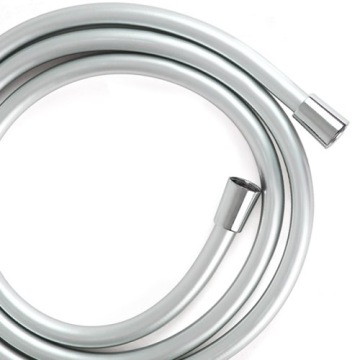 СИЛИКОНОВЫЙ ШЛАНГ ДЛЯ ДУША СЕРЕБРИСТО-СЕРЫЙ ГЛАДКИЙ ПВХ 360° РЕЗИНА 150 СМ