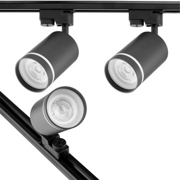 Zestaw Szynoprzewód SZYNA CZARNA 1M + 2 Lampy GU10
