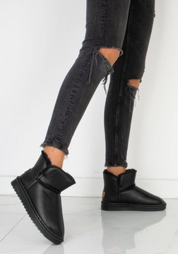 ЧЕРНЫЕ КОЖАНЫЕ ИЗОЛЯЦИОННЫЕ Ботильоны без шнуровки 40