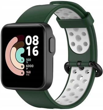 PASEK OPASKA BRANSOLETA DO XIAOMI MI WATCH LITE | GREEN - WHITE