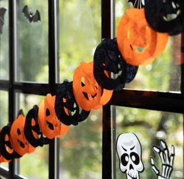 ТЫКВЕННАЯ ГИРЛЯНДА Гирлянда ТЫКВЫ украшение на Хэллоуин -- 300см