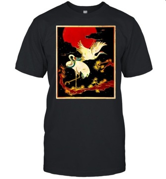 KOSZULKA Japanese Hokusai Cherry Crane T-shirt