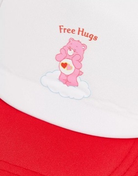 CARE BEARS CZERWONO-BIAŁA CZAPECZKA Z DASZKIEM TYPU TRUCKER REGULOWANA