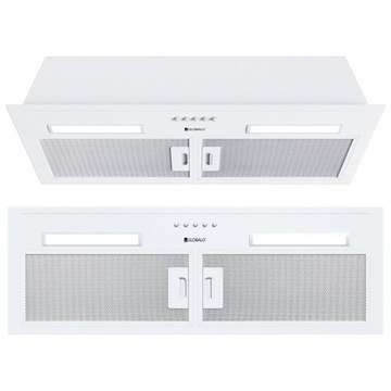 OKAP KUCHENNY PODSZAFKOWY 80 CM BIAŁY GLOBALO HADARIO 80.2 WHITE FILTR LED