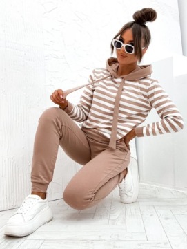 СПОРТИВНЫЙ КОМПЛЕКТ С КАПЮШОНОМ И БРЮКАМИ ИЗ ТОНКОГО ХЛОПКА, ЦВЕТА PL