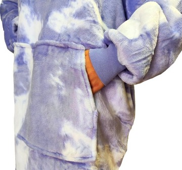 PONADGABARYTOWY KOC Z KAPTUREM BLUZA OVERSIZE 2W1 KOCOBLUZA WZORZYSTA