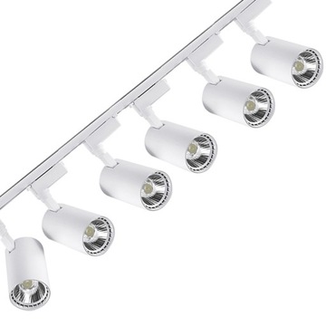 6x KOMPLETNY ZESTAW SYSTEMU OŚWIETLENIA SZYNOWE SZYNOPRZWÓD REFLEKTOR 180W