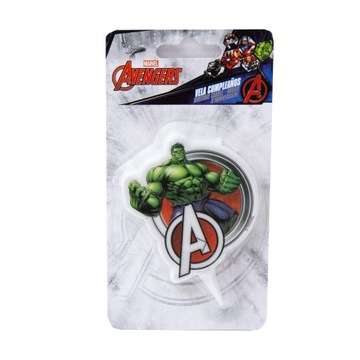 Świeczka figurka na tort - Avengers Hulk - 7 cm