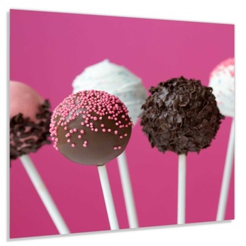 Panel szklany hartowany 70x60 Lizaki cake pops