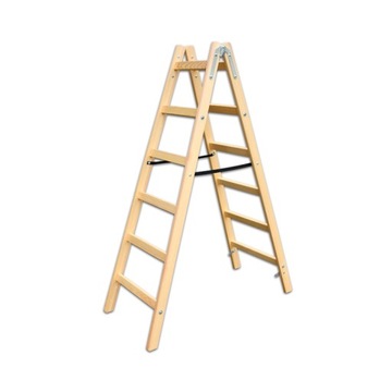 Drabina drewniana STANDARD 2 x 6 stopni MAAN