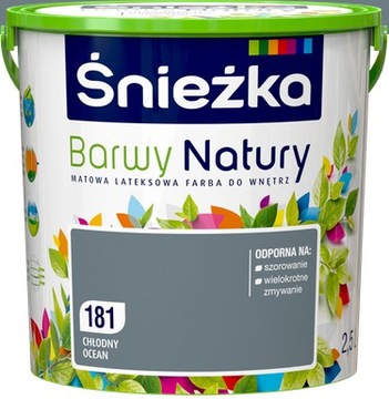 FARBA ŚNIEŻKA BARWY NATURY 2,5l CHŁODNY OCEAN